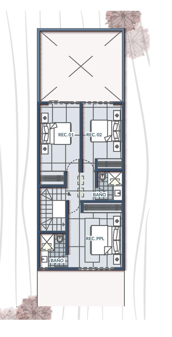 Plano Planta alta de Casa 29