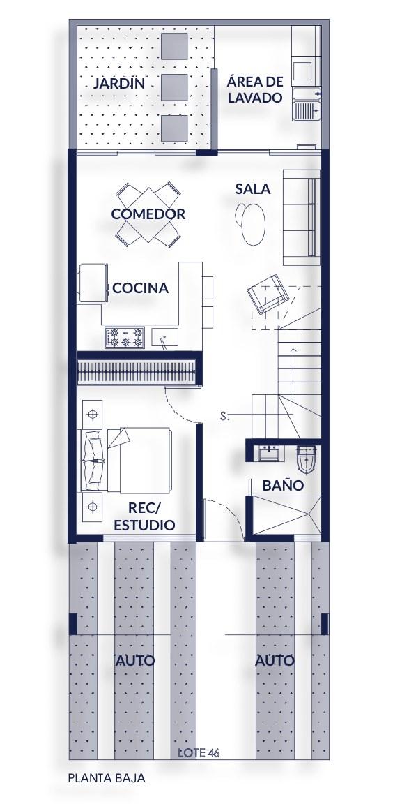Plano Planta baja de Casa 46