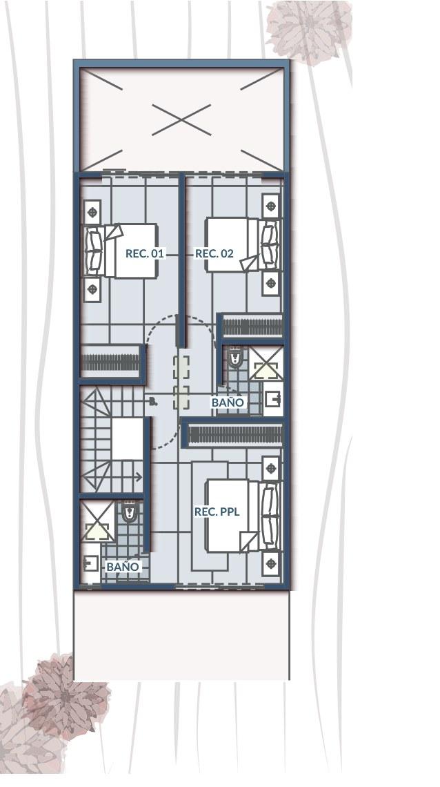 Plano Planta alta de Casa 122